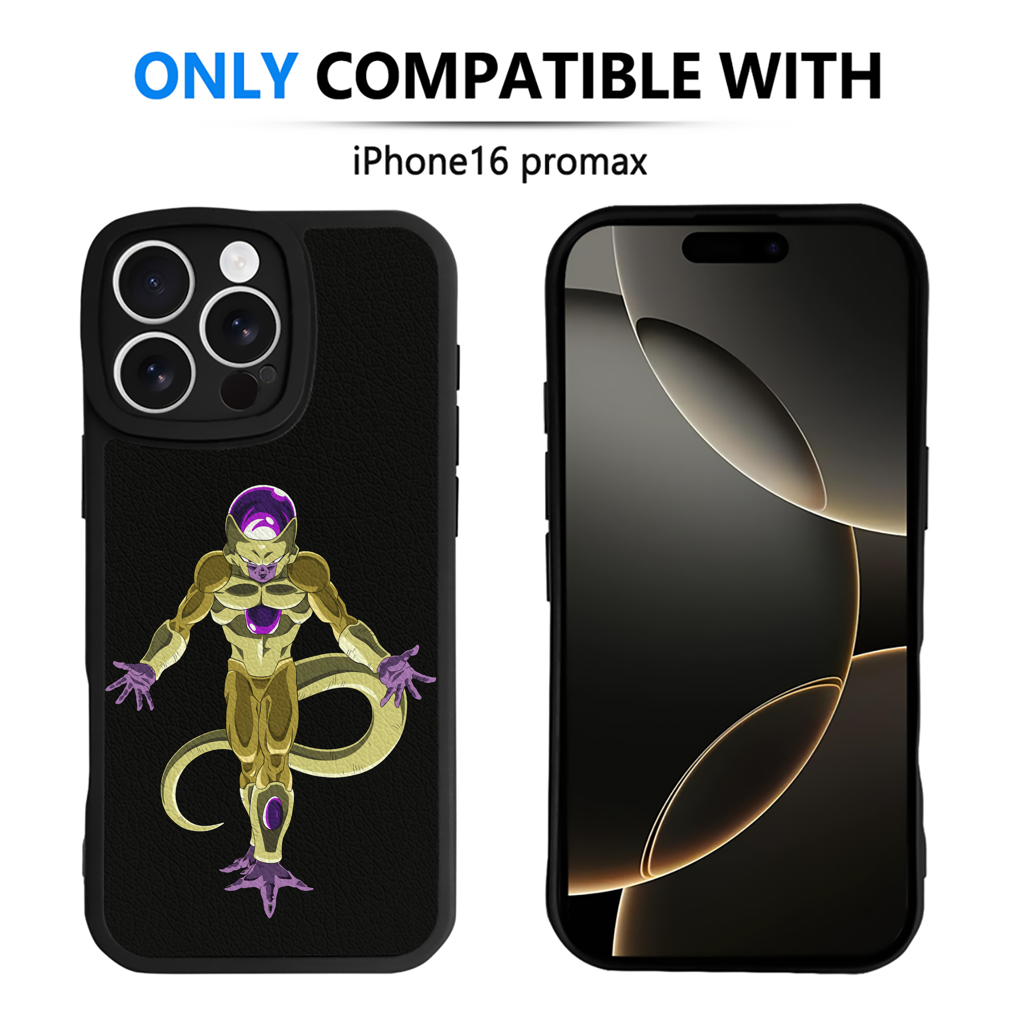 （画像用） ドラゴンボール フリーザ DRAGON BALL Frieza 【iPhone 16シリーズ対応】シリコンスマホケース（レザー調） 材質：シリコン